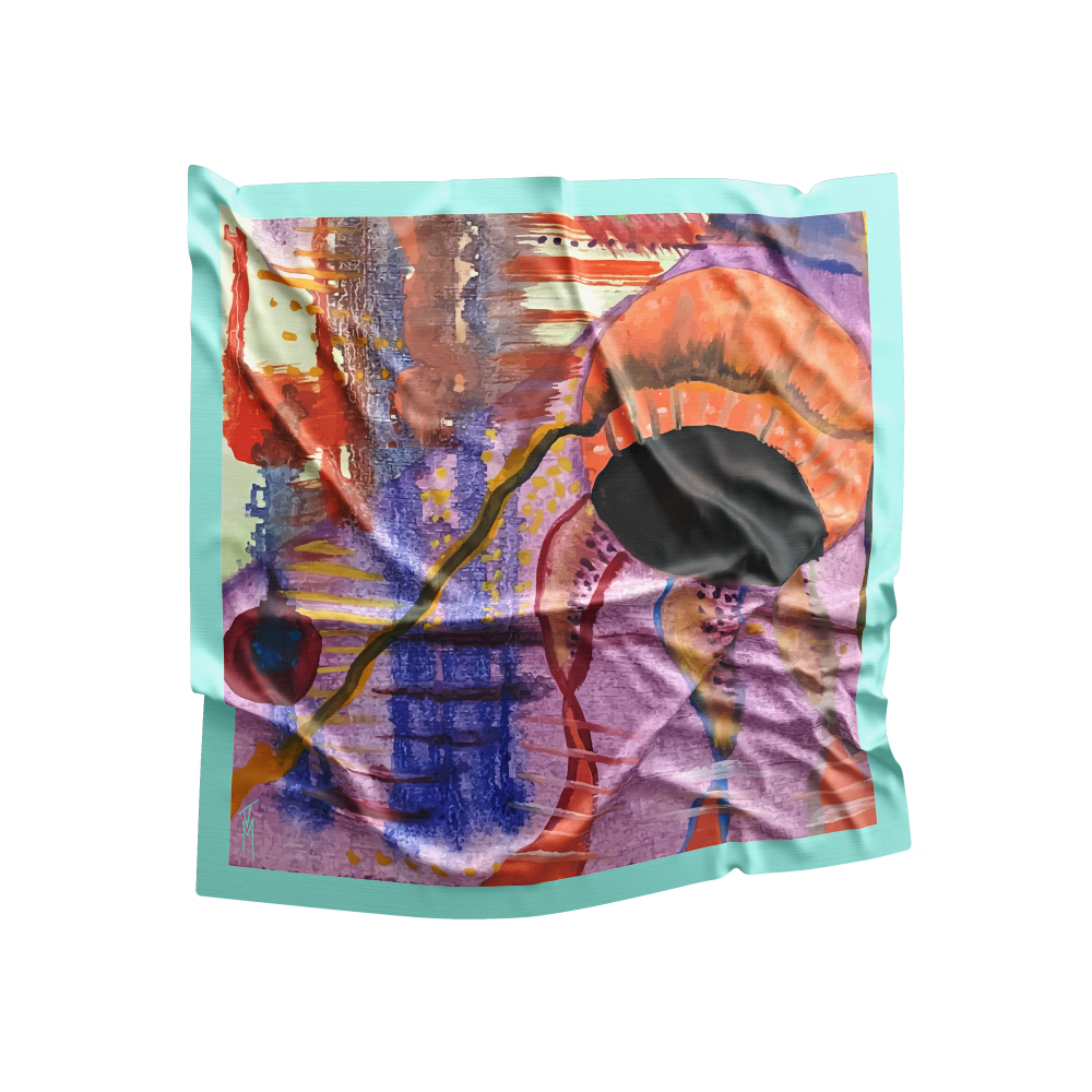 Silk Scarf "To see Fire"
